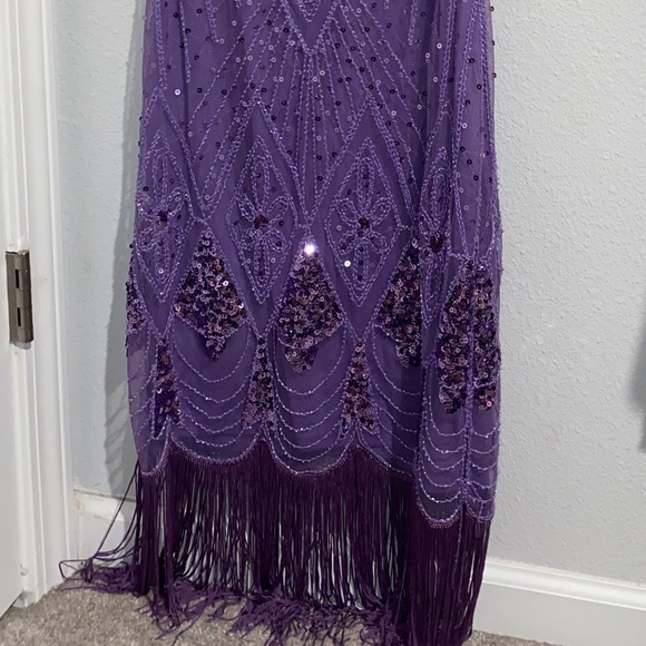 PURPLE FLAPPER DRESS - Picture 2 of 4